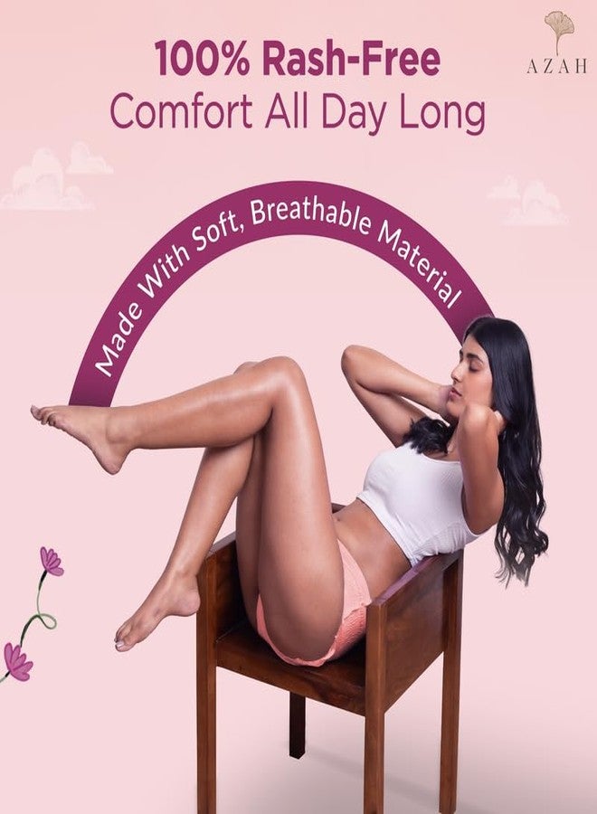 Azah Disposable Period Panty for Girls| Period Panty for Women Heavy Flow | Peachy New Look | 12-Hour Protection | 360° Coverage| All-Night Protection [XL-2XL, Pack of 10] - Image 5